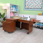 Kangaroo Sewing Furniture Kookaburra, Kangaroo and Joey II Bundle Cabinet Set (Teak) - Sewingmachinesplus.com