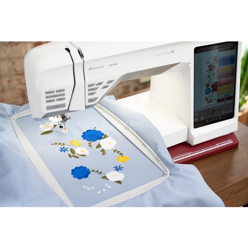 Husqvarna Viking Designer Ruby 90 Sewing & Embroidery Machine - Sewingmachinesplus.com