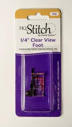 1/4" Clear View Foot presser foot for Handi Quilter HQ Stitch in purple packaging