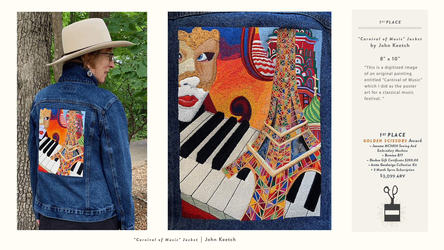 Quilt Design on a denim jacket