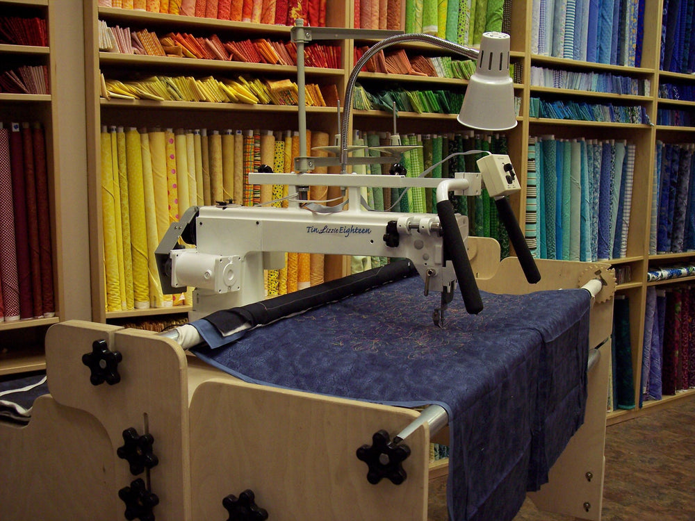 Tin Lizzie 18 Long Arm Quilting Machine w/ Stitch Regulator & Frame. Check Out Our Top of the Line 18 Inch Long Arm Below