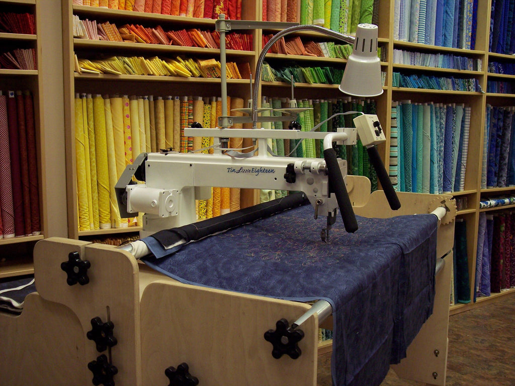 Tin Lizzie 18 Long Arm Quilting Machine w/ Stitch Regulator & Frame. Check Out Our Top of the Line 18 Inch Long Arm Below
