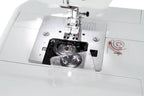 Singer 2010 Superb computerized sewing machine, white body with bobbin area and clear accessory cover