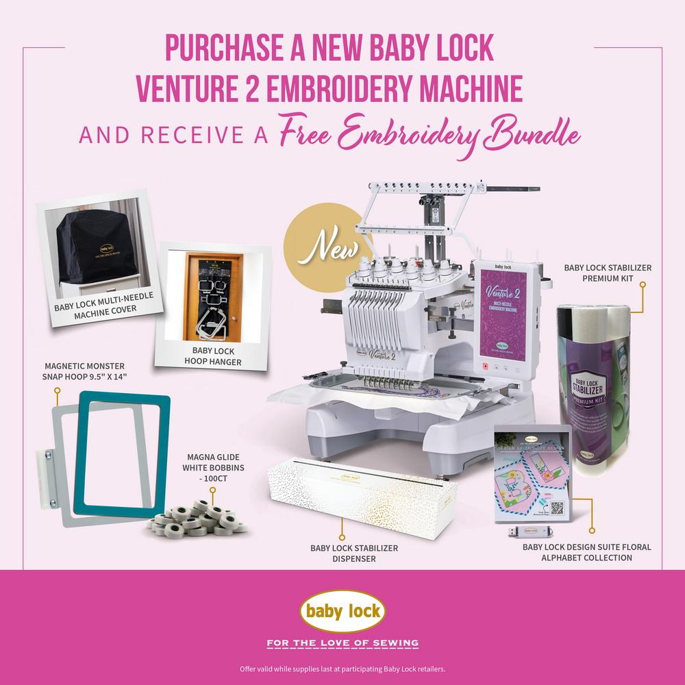 Baby Lock Venture 2 Multi - Needle Embroidery Machine - Sewingmachinesplus.com