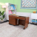 Kangaroo Sewing Furniture Kookaburra, Kangaroo and Joey II Bundle Cabinet Set (Teak) - Sewingmachinesplus.com