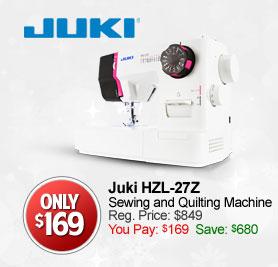 Juki HZL-27Z Deluxe Compact Sewing Machine Show Model | Only 12 LBS Promotional Banner