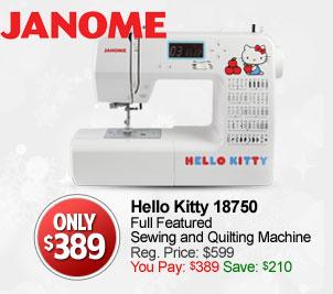 Janome Hello Kitty 18750 Sewing Machine Promotional Banner
