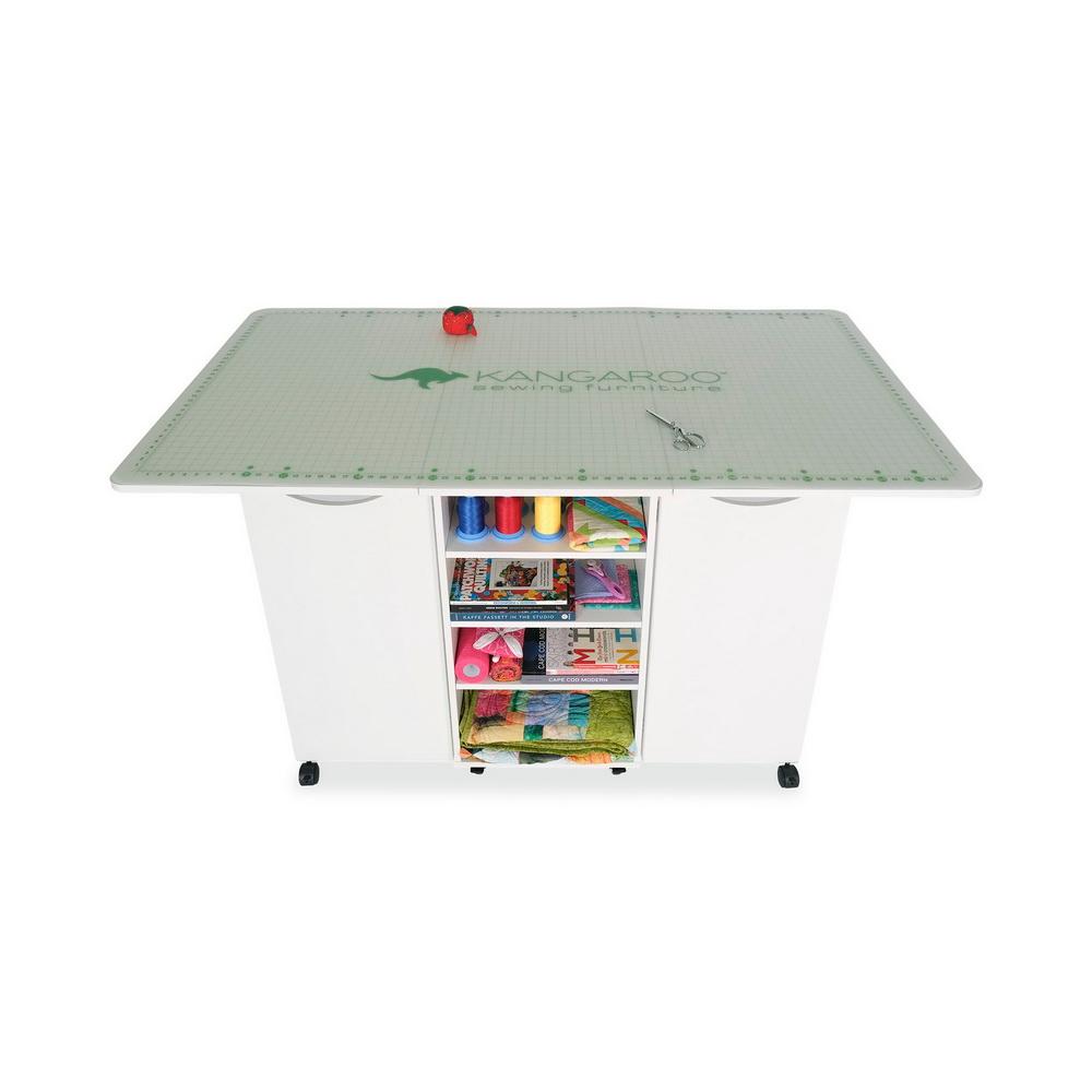 Kangaroo Sewing Furniture Kookaburra, Kangaroo and Joey II Bundle Cabinet Set (Ash White) - Sewingmachinesplus.com