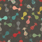 Arrow 6106 Red or 6109 Blue Sewing Chair - Cats Meow Print