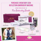 Baby Lock Reflection Embroidery Machine (OPEN BOX MODEL) - Sewingmachinesplus.com