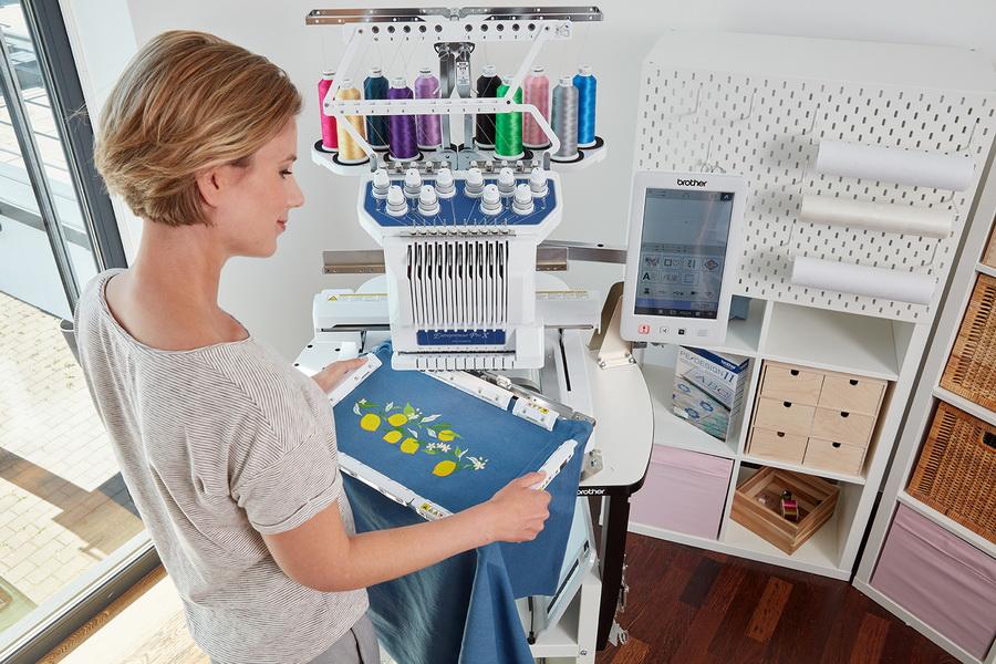 Brother PR1055X Entrepreneur Pro X 10 Needle Multi - Needle Embroidery Machine - Sewingmachinesplus.com