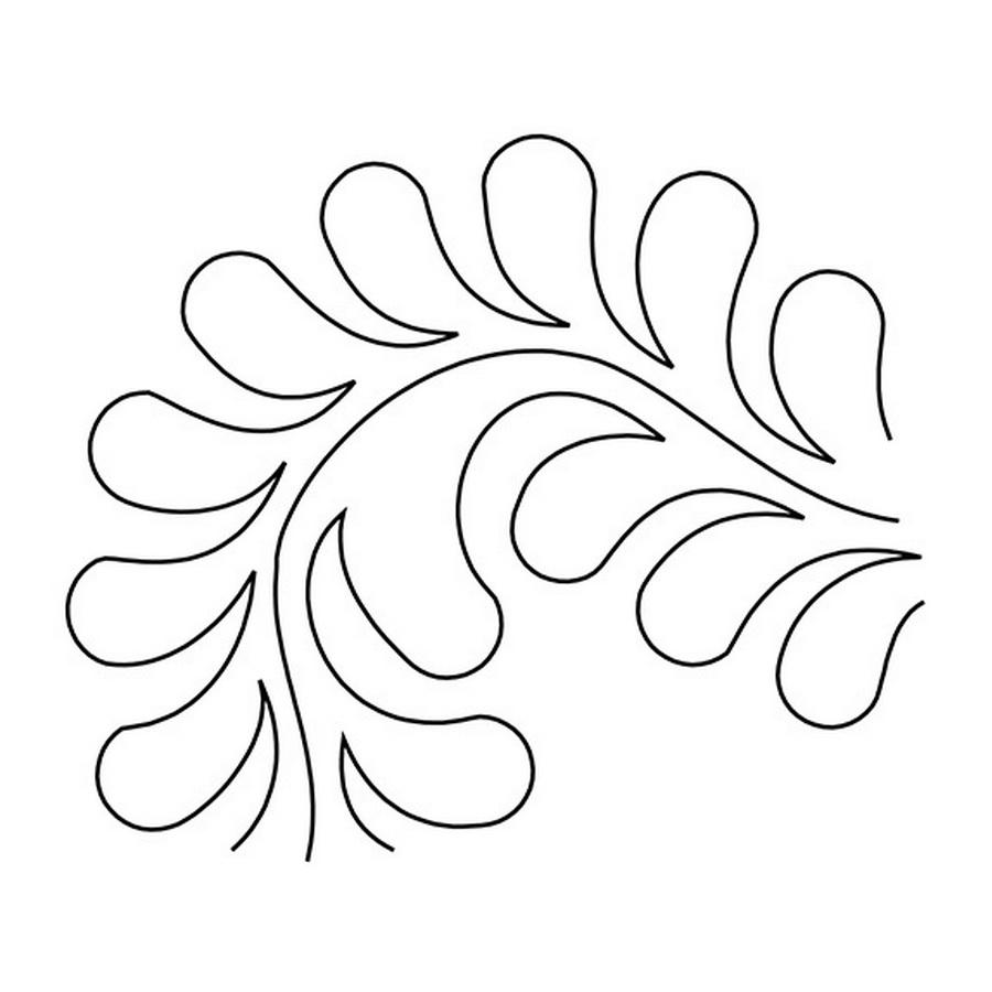 Groovy Board - 10in. Feather Corner Quilting Template