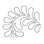 Groovy Board - 10in. Feather Corner Quilting Template