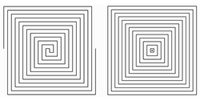 Groovy Board - 13in. Dueling Squares Quilting Template