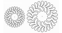 Groovy Board - 13in. Feathered Wreaths Quilting Template
