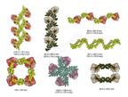 Momo-Dini Magnolia 2 embroidery designs: set of 6 colorful magnolia motifs including garlands, frames and bouquets.