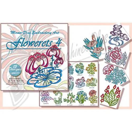 Gingko Leaves embroidery designs set by Momo-Dini, 15 colorful patterns.