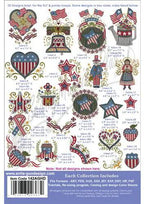 Anita Goodesign Americana DP 142AGHD embroidery design sheet by Dakota Collectibles, 38 patriotic motifs.