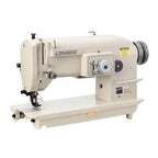 Consew 146RB walking-foot zigzag Stitch Type-1A-WS sewing machine with table and motor, beige