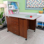 Kangaroo Sewing Furniture Kookaburra, Kangaroo and Joey II Bundle Cabinet Set (Teak) - Sewingmachinesplus.com