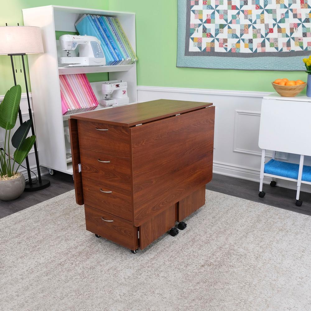 Kangaroo Sewing Furniture Kookaburra, Kangaroo and Joey II Bundle Cabinet Set (Teak) - Sewingmachinesplus.com