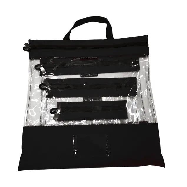 Tutto Clear Organizing Bags - BLACK