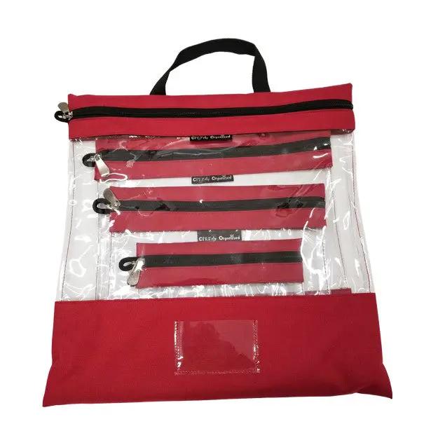 Tutto Clear Organizing Bags - RED