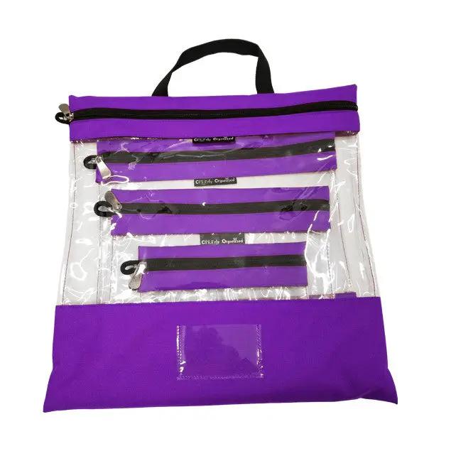 Tutto Clear Organizing Bags - PURPLE