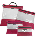 Tutto Clear Organizing Bags - RED