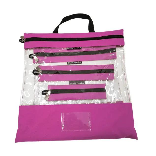 Tutto Clear Organizing Bags - PINK