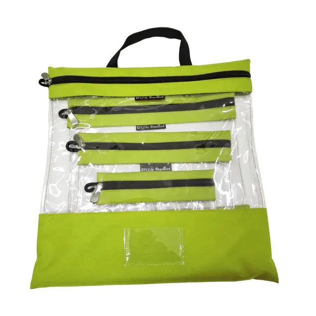 Tutto Clear Organizing Bags - LIME