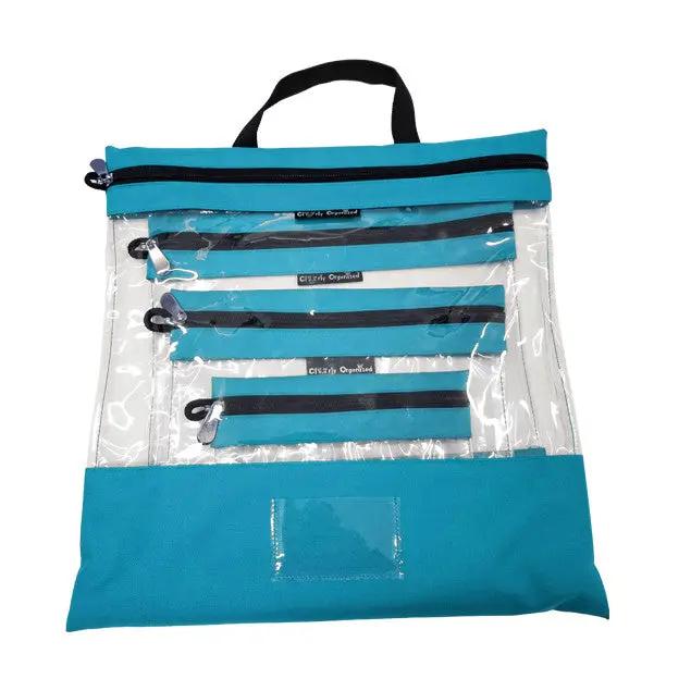 Tutto Clear Organizing Bags - TURQUOISE