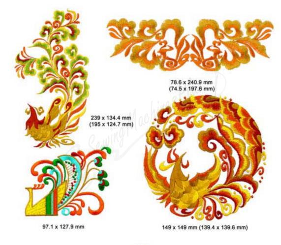 Momo-Dini Embroidery Designs - Flight of the Phoenix 2 (0400117)
