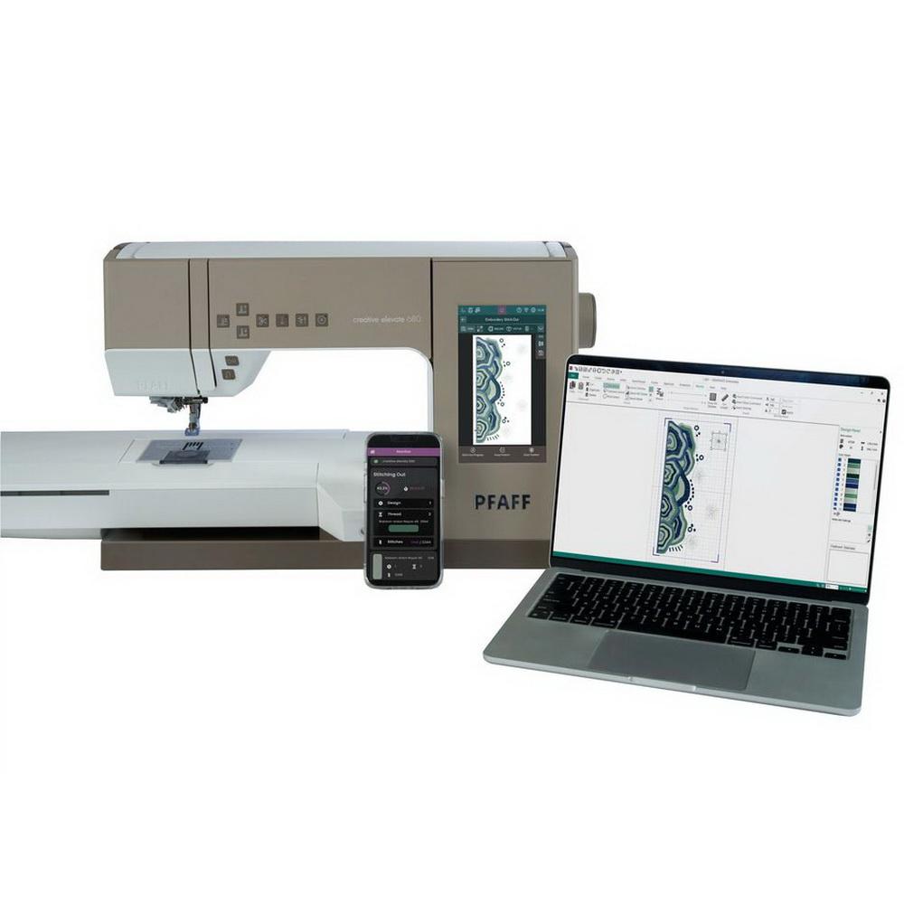 Pfaff Creative Elevate 680 Sewing Machine with Embroidery Unit - Sewingmachinesplus.com