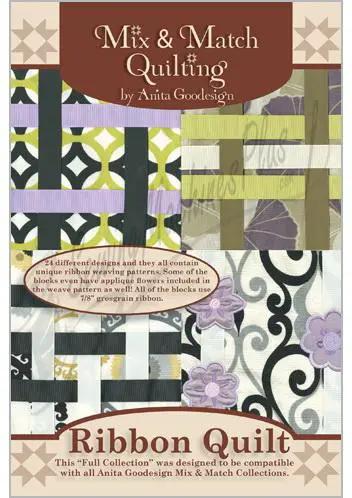Anita Goodesign Ribbon Quilt Mix & Match Quilting design pack 187AGHD for embroidery design software