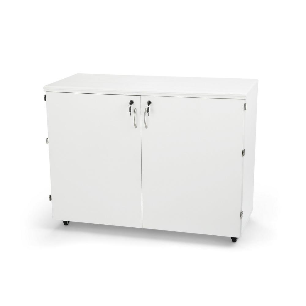 Kangaroo Sewing Furniture Wallaby II Studio Wallaby Air Lift and Dingo II Sewing Cabinet Set WHITE (WS-WHT)