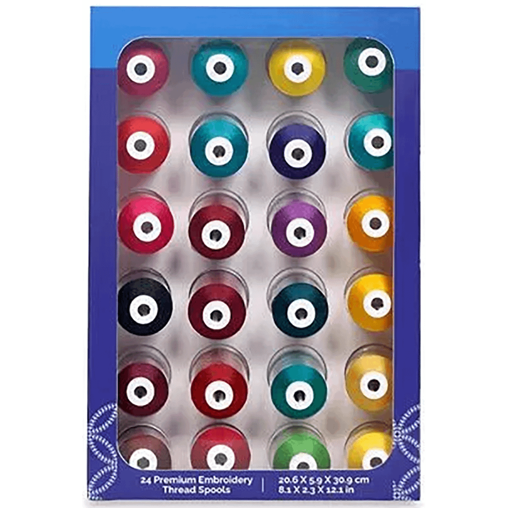 Brother ETPJEWEL24 24 - PC Jewel Tone Thread Set - Sewingmachinesplus.com