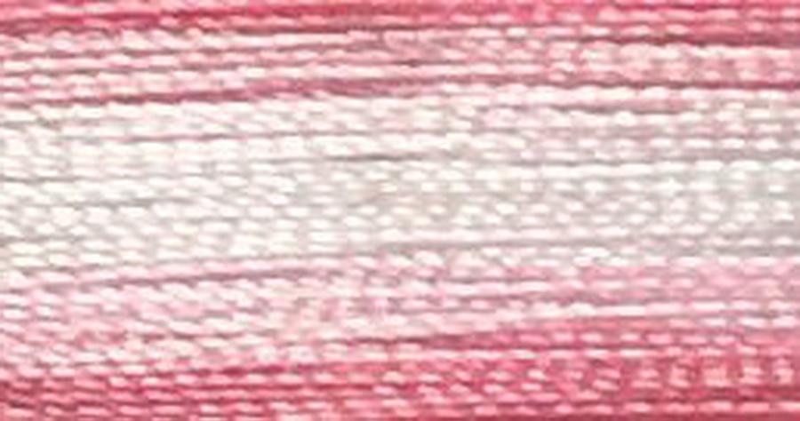 V38 - Floriani Variegated Embroidery Thread, Pink Stripe, 1,100yd spool
