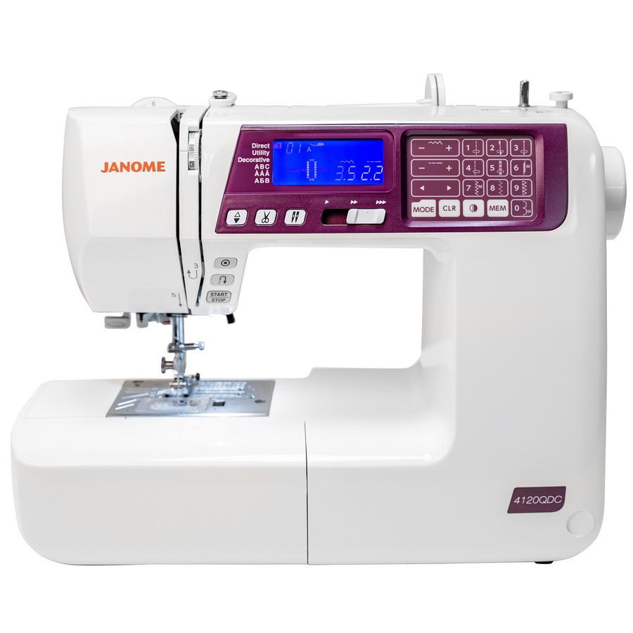 Janome 4120QDC - G Computer Sewing Machine - Purple/Grape Color (OPEN BOX MODEL) - Sewingmachinesplus.com