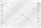 Crafters Companion Threaders Shape Creator cutting mat; white grid with cutting guides and Threaders logo.