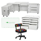 Kangaroo Sewing Furniture Dingo II and Aussie II Bundle Cabinet Set (White) - Sewingmachinesplus.com