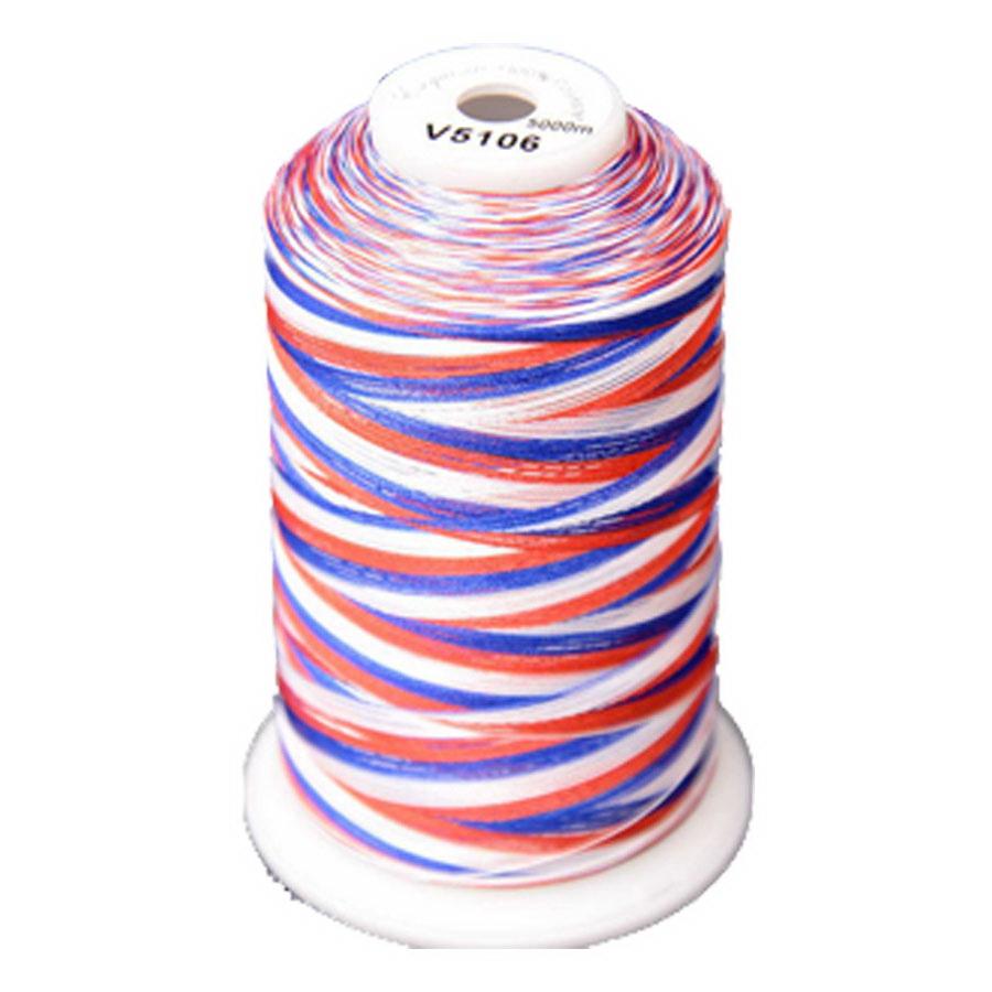 Exquisite Medley Variegated Thread - 106 Patriotic 5000M Spool - Sewingmachinesplus.com