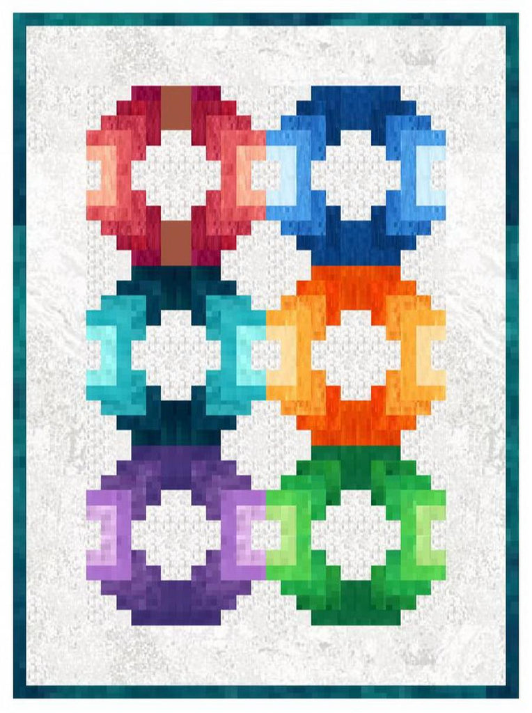 Ready to Sew Rainbow Rock Candy Pre-cut Quilt Kit