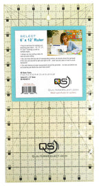 Quilters Select 6" x 12" Non - Slip Ruler - Sewingmachinesplus.com