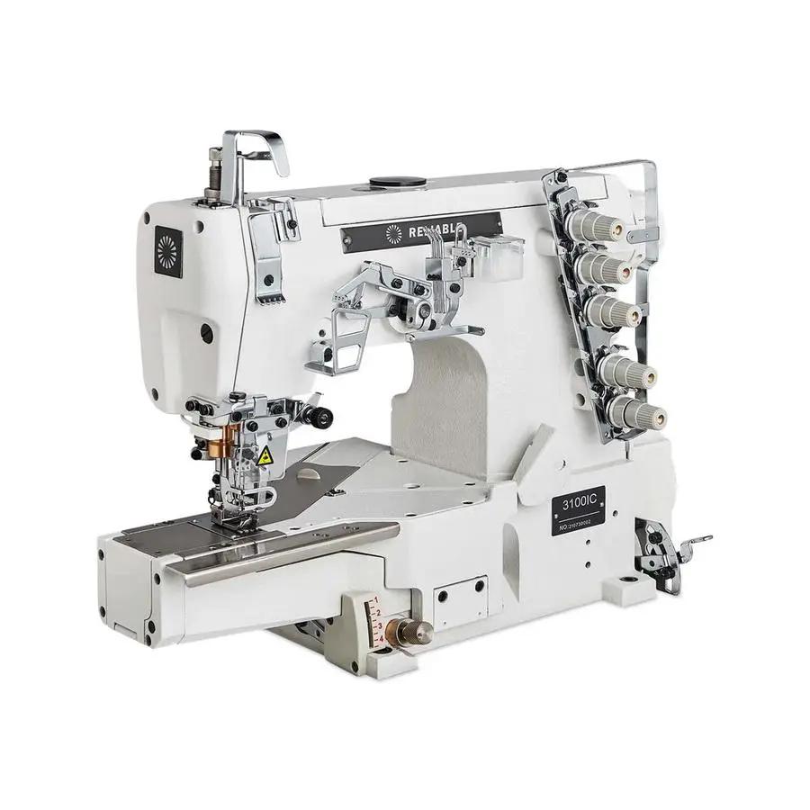 Reliable 3100IC Cylinder Bed Interlock Direct Drive Motor, Cover Stitch with Assembled Table and Uberlight 3100TL Light Lamp - Sewingmachinesplus.com