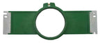 Sew Tech embroidery frame, Tajima/Toyota 500 mm arm, green plastic hoop with metal clamps.