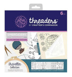 Threaders Traveller Embroidery Transfer Sheets 6-pack; includes six 8x8 embroidery transfer sheets.