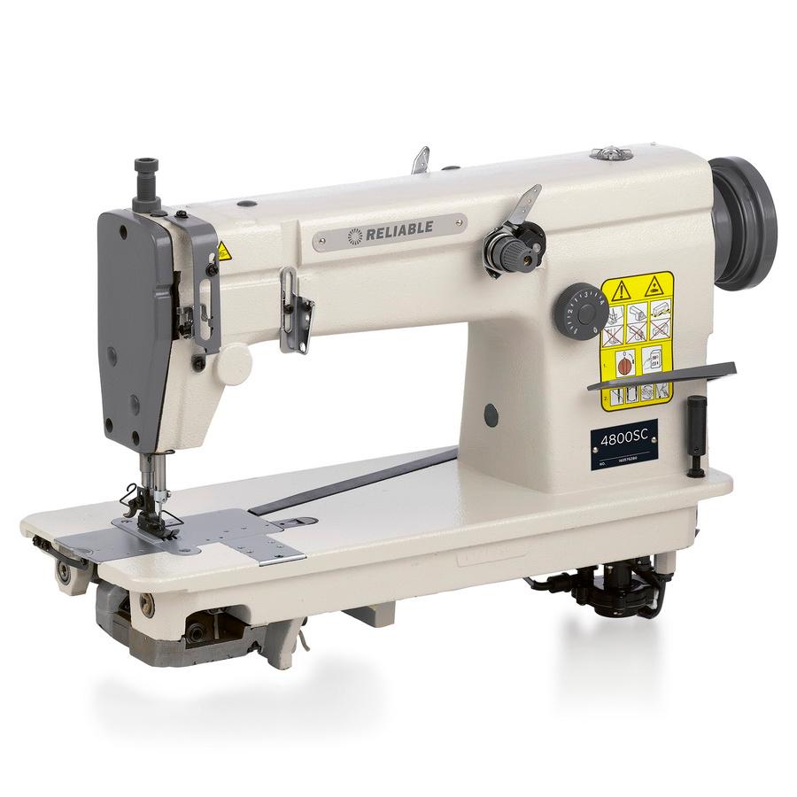 Reliable 4800SC Single Needle Chainstitch Sewing Machine with Table, Motor and FREE Lamp - Sewingmachinesplus.com