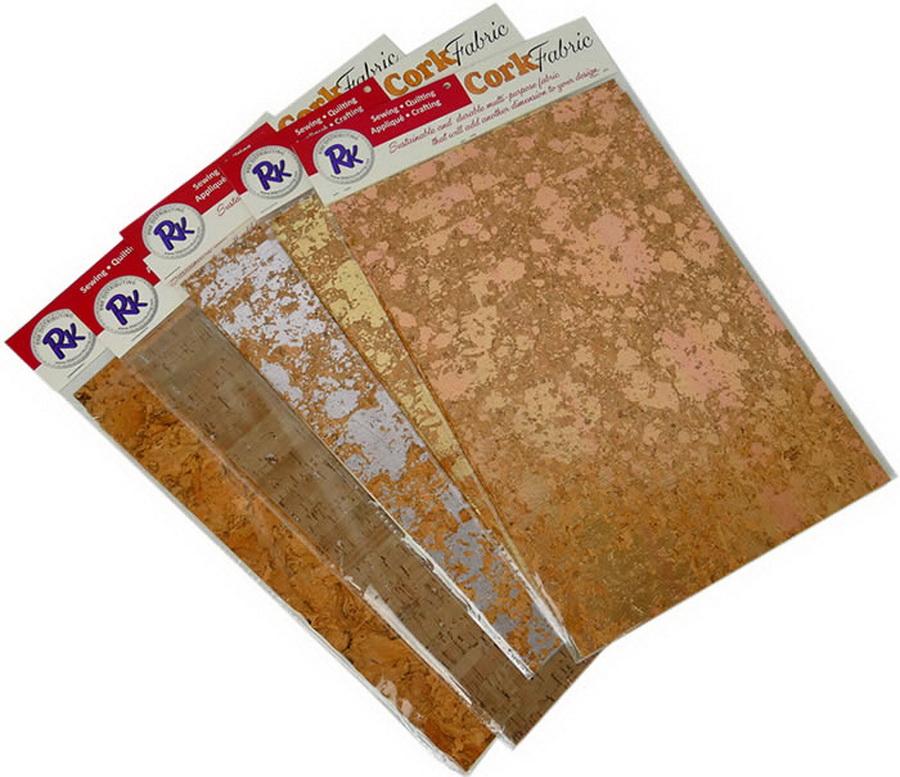 RNK Distributing Cork Fabric 5 Sheets - 8.5" x 11" (Available in Different Colors)