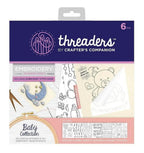 Threaders Embroidery Transfer Sheets Baby set, 6-pack, purple packaging with bear illustrations